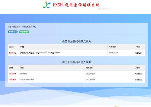 Excel查询填报系统2.0